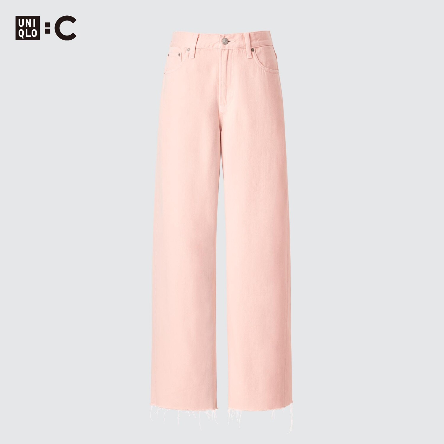 

Джинсы Uniqlo женские прямые широкие, розовый