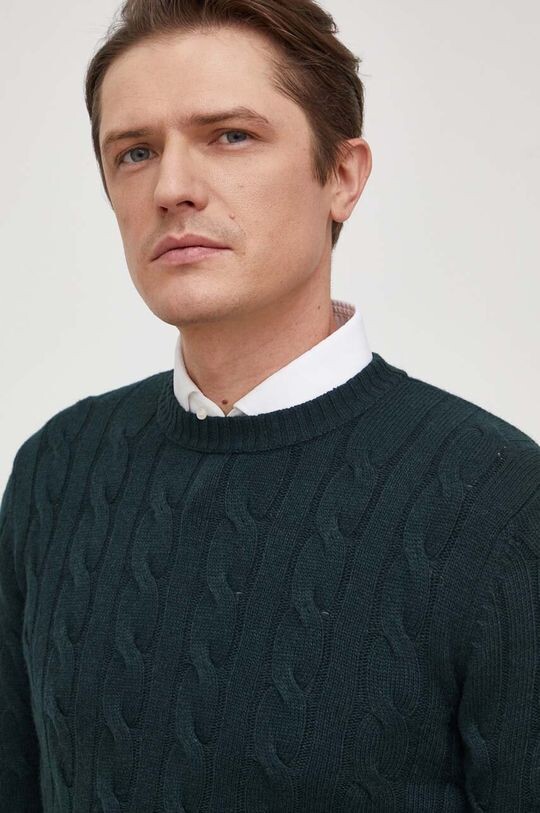 

Свитер из смесовой шерсти United Colors of Benetton, зеленый