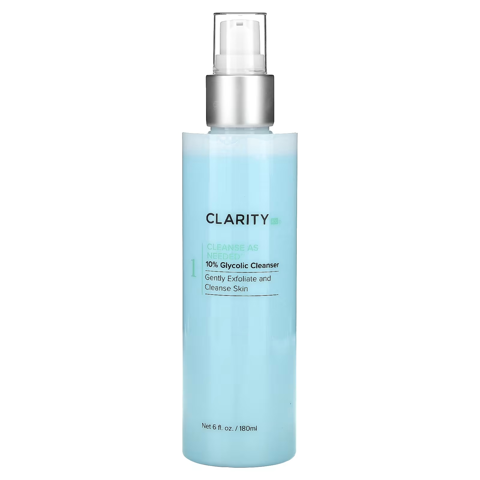 ClarityRx Cleanse по мере необходимости, 6 жидких унций (180 мл) очищающее средство для лица с гликолевой кислотой eva naturals 117 мл