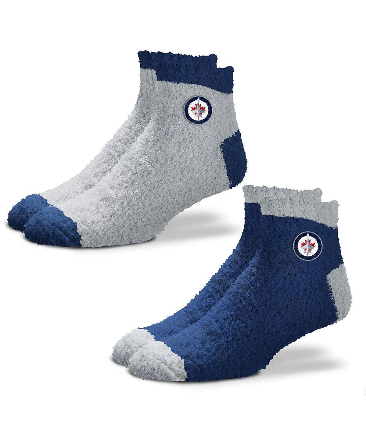 Комплект из 2 женских мягких носков для сна Winnipeg Jets Team Team For Bare Feet, темно-синий
