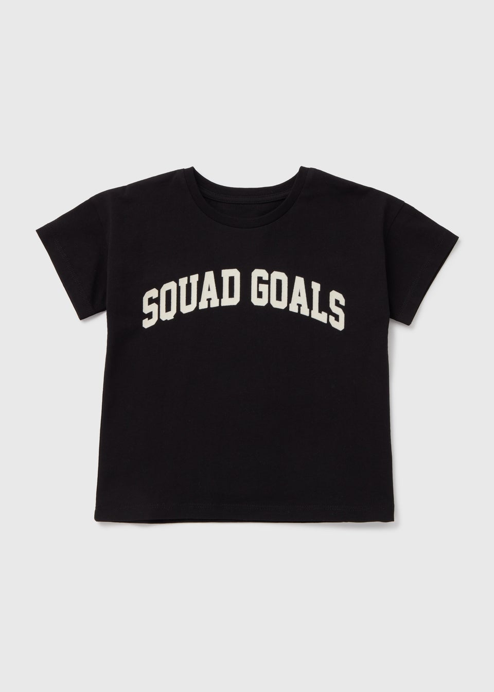 Черная футболка Squad Goals для девочек (1–7 лет)