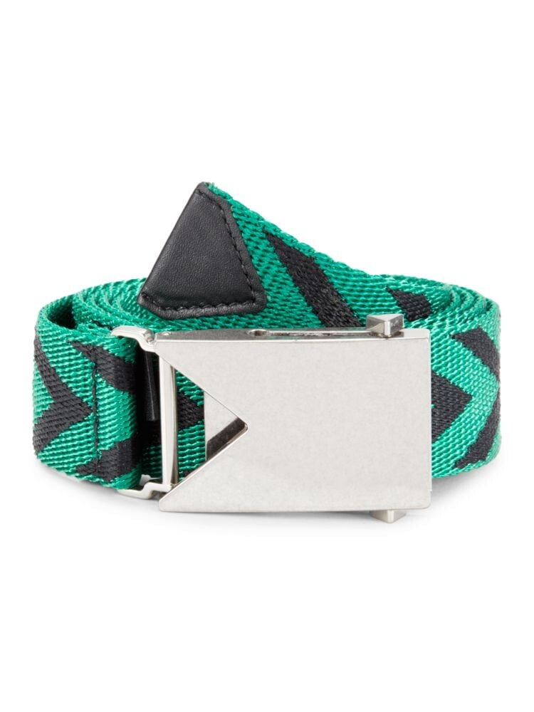 

Ремень с пряжкой с шевроном Bottega Veneta, цвет Green Blac