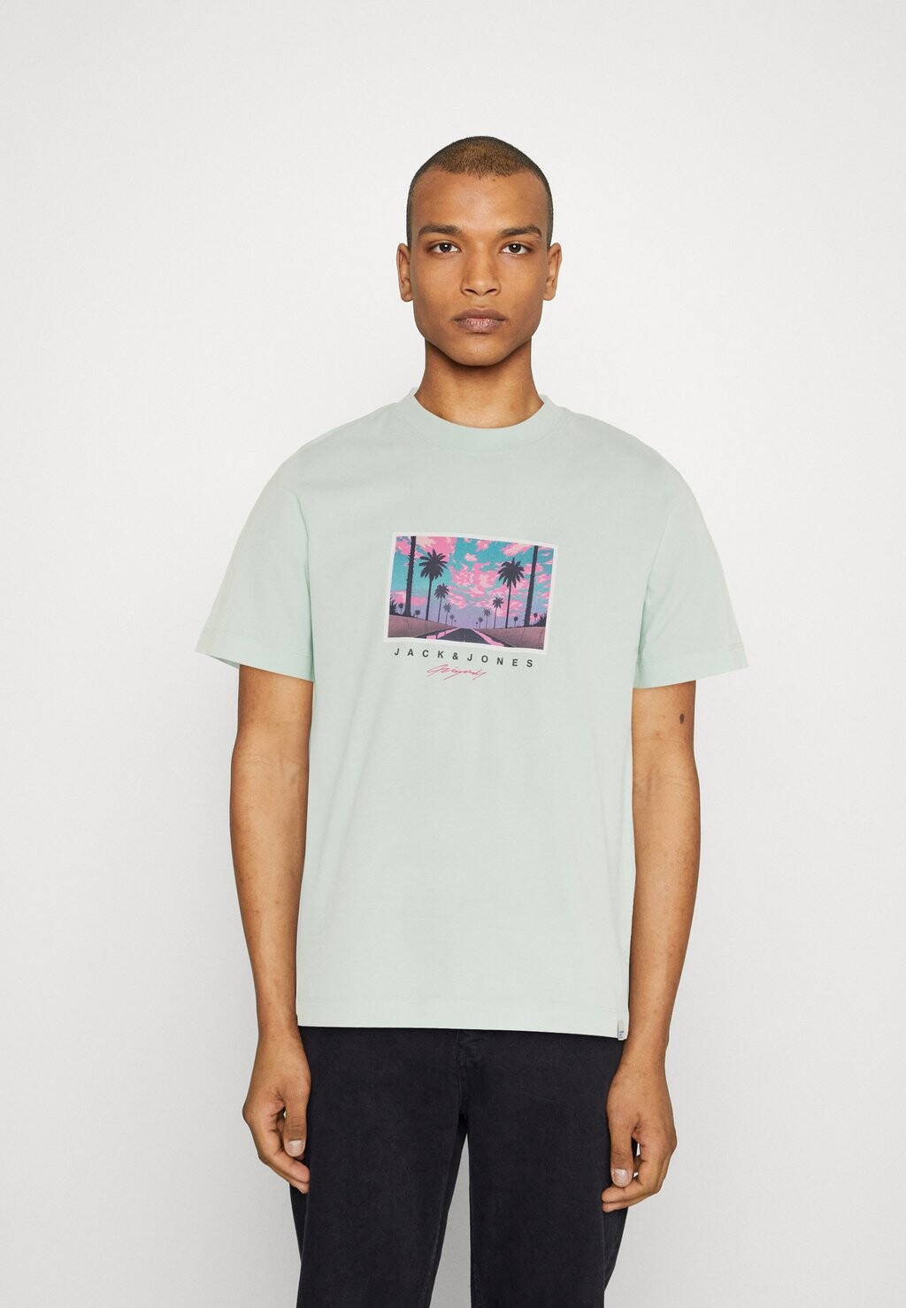 

Футболка с принтом Jack & Jones, светло-синий