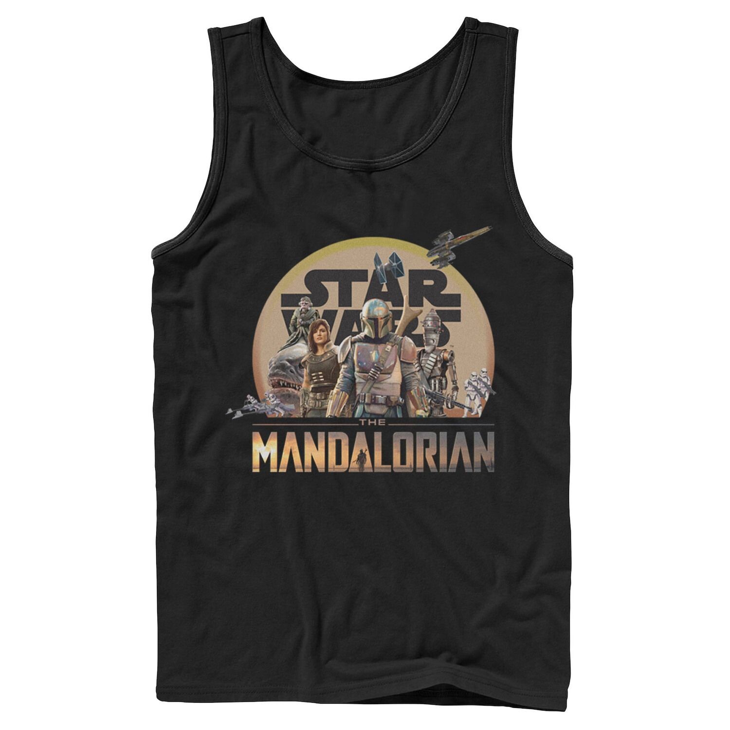 

Мужская майка с коллажем персонажей Star Wars The Mandalorian