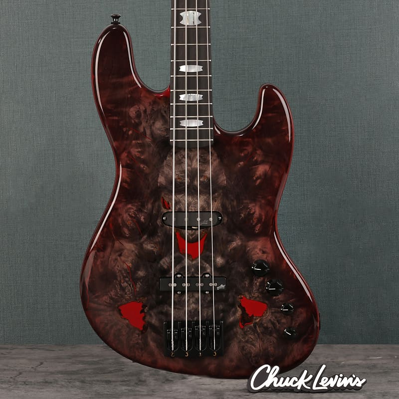Басс гитара Spector USA Custom Coda4 Deluxe Bass Guitar - Bloodstone - CHUCKSCLUSIVE - #161 - Display Model