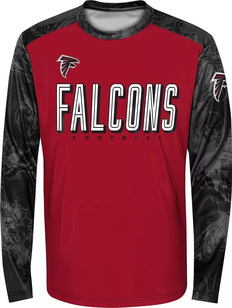 

Nfl Team Apparel Молодежная футболка Atlanta Falcons Cover 2 с длинными рукавами