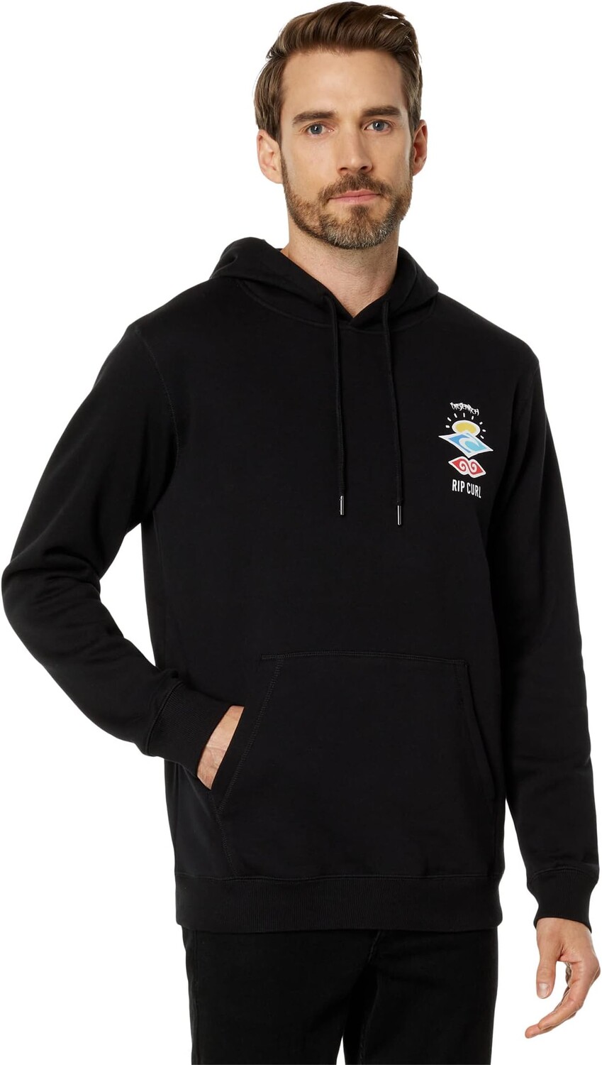 

Пуловер с капюшоном со значком поиска Rip Curl, черный