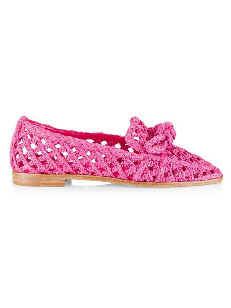 

Лоферы из рафии с бантом Alexandre Birman, розовый