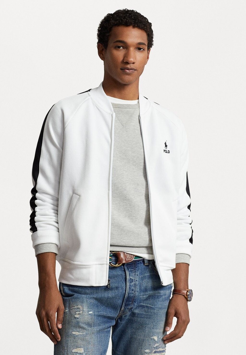 

Куртка-бомбер Long Sleeve Polo Ralph Lauren, цвет white multi