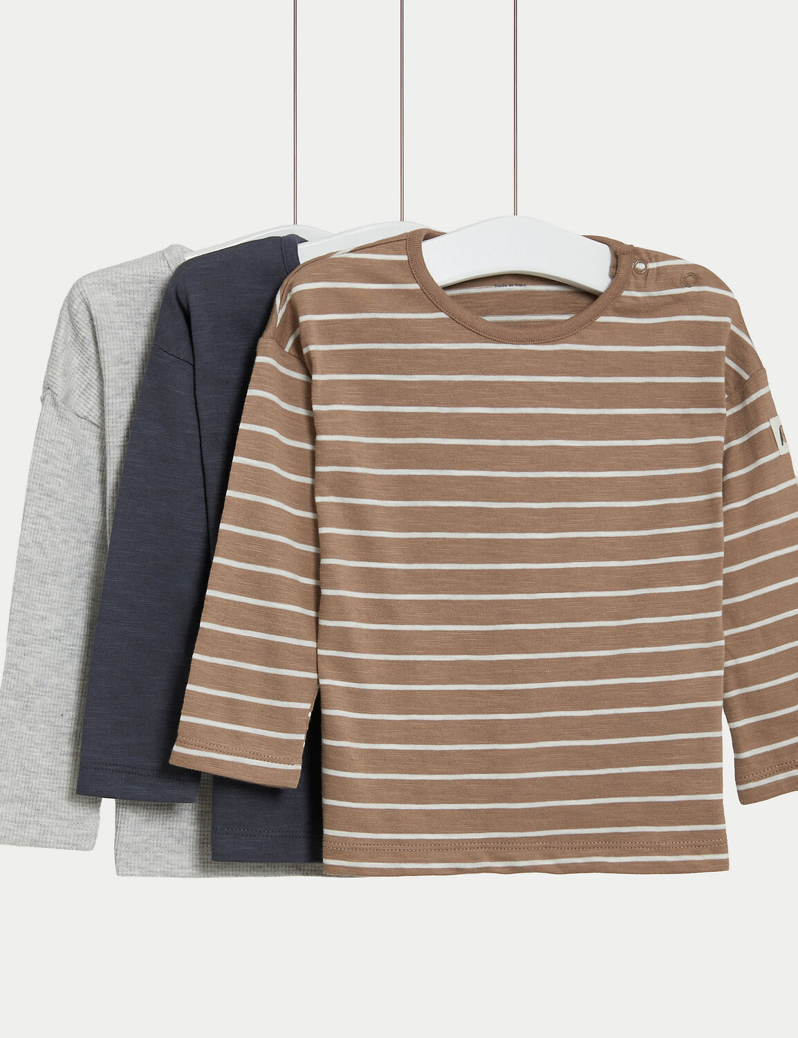 

3 комплекта топов из чистого хлопка (0–3 года) Marks & Spencer, мульти