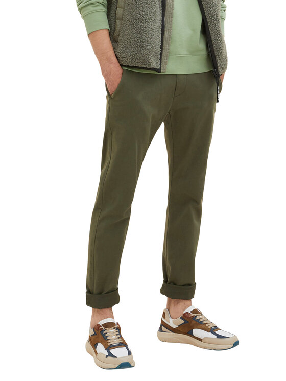 Тканевые брюки стандартного кроя Tom Tailor, зеленый