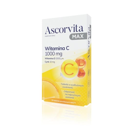 Natur Produkt Ascorvita Max, пищевая добавка, 30 таблеток