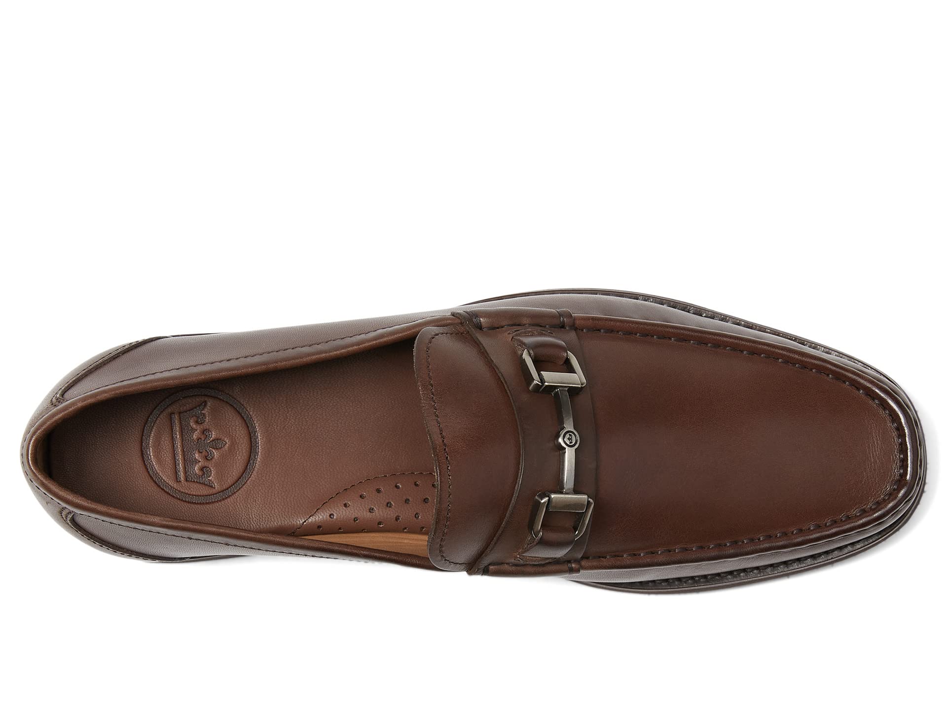 Лоферы Peter Millar Crown Leather Bit Loafer, коричневый