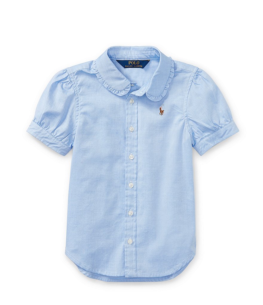 Polo Ralph Lauren Детская одежда Оксфордская рубашка на пуговицах для маленьких девочек 2T-6X, синий силиконовый чехол на honor 6x одежда для такс для хонор 6 икс