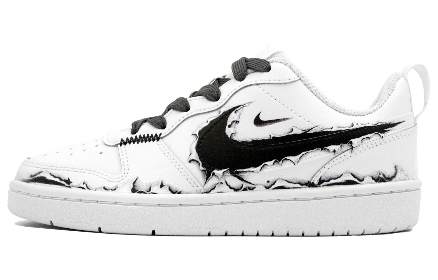 

Кроссовки Nike Court Borough Skateboard Shoes Women's Low-Top Black, белый