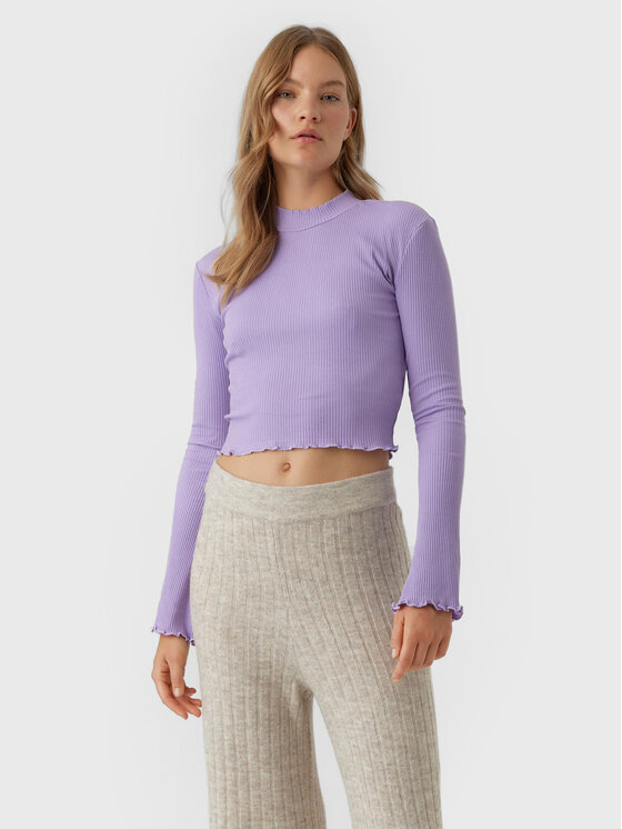 Узкая блузка Vero Moda, фиолетовый узкая блузка vero moda curve черный