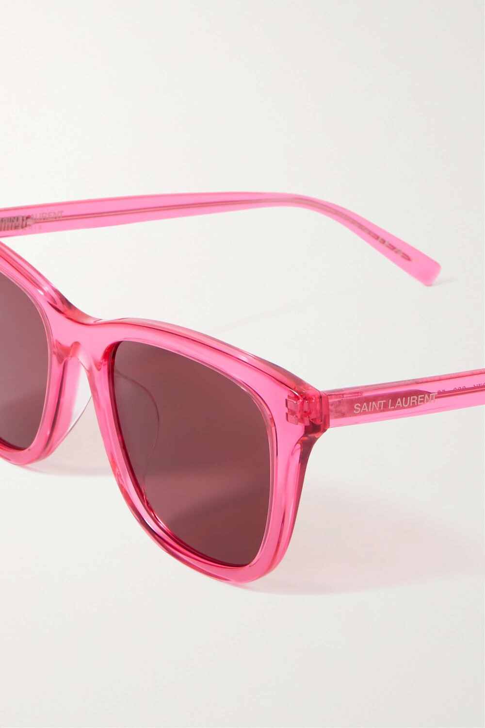 

SAINT LAURENT EYEWEAR солнцезащитные очки в квадратной оправе из ацетата, розовый