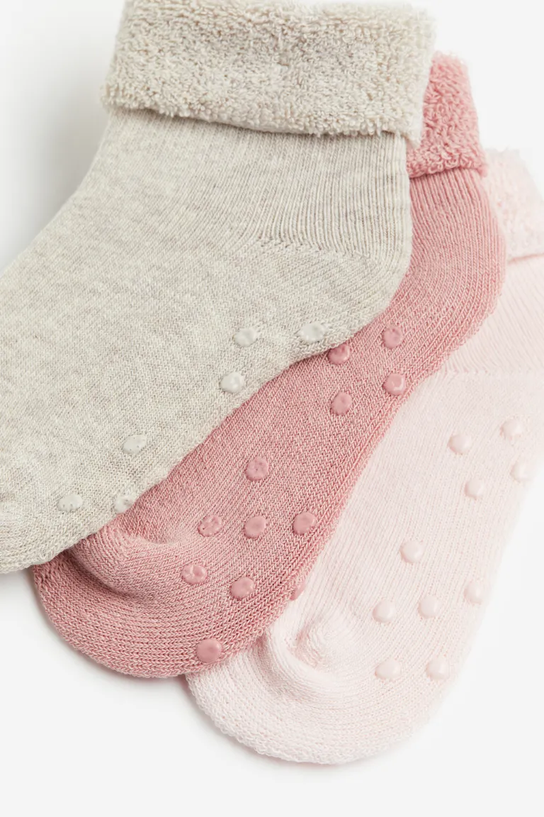 цена 5 пар махровых носков H&M, розовый