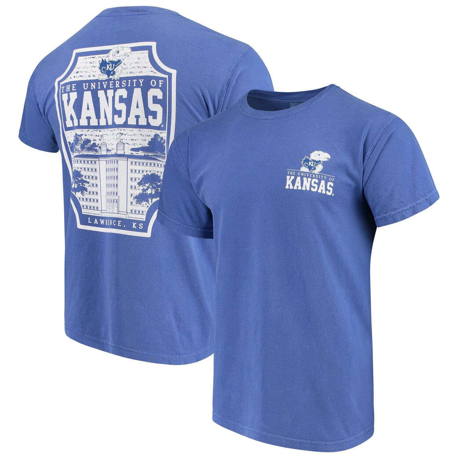 

Мужская футболка Royal Kansas Jayhawks Comfort Colors Campus Icon