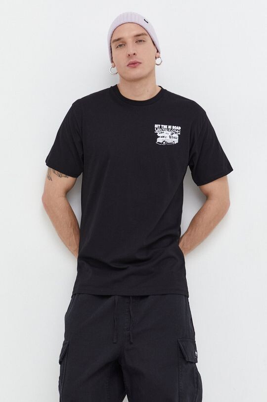 

Хлопковая футболка Vans, черный