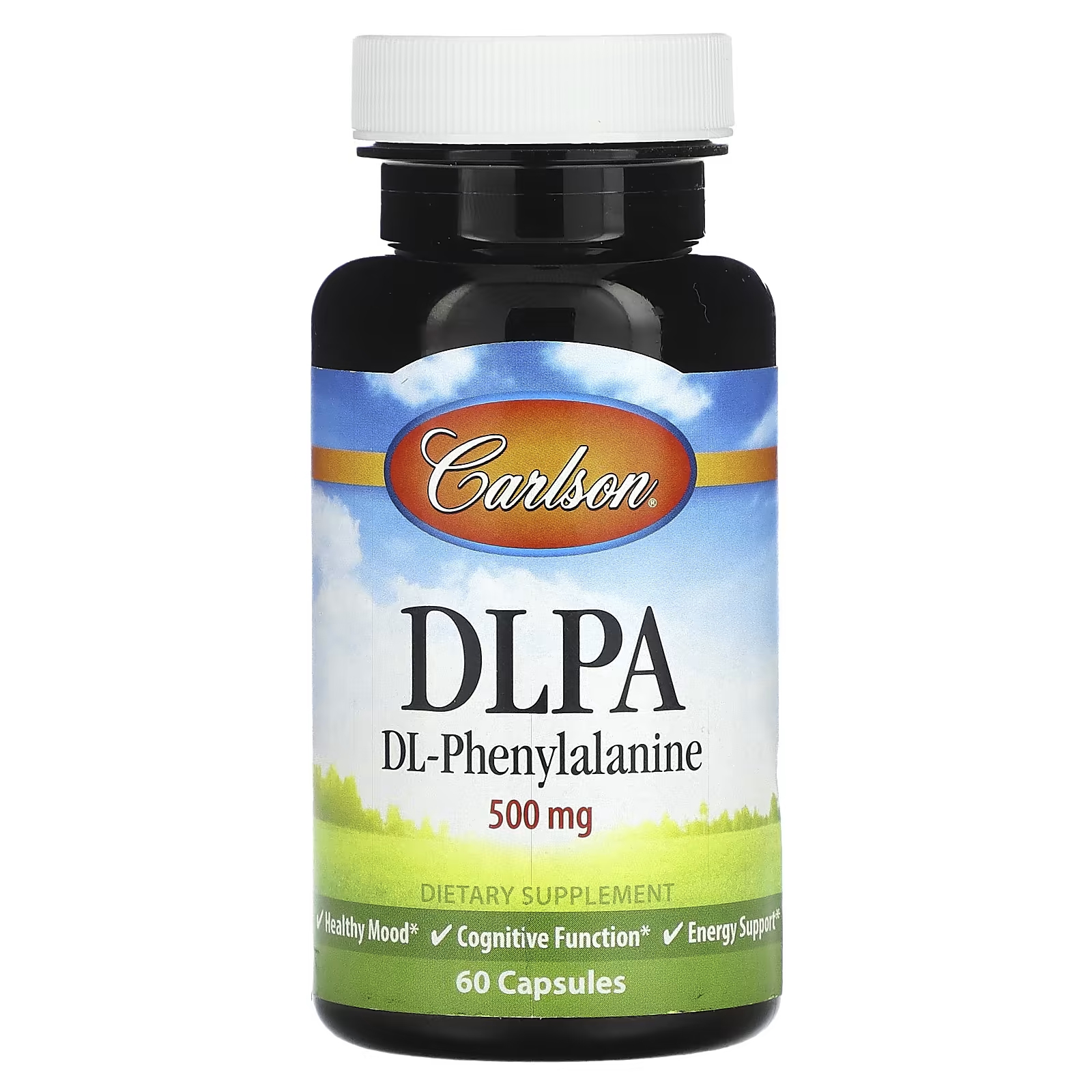 Carlson DLPA DL-фенилаланин 500 мг 60 капсул source naturals аминокислотная добавка dl фенилаланин dlpa 750 мг 60 таблеток