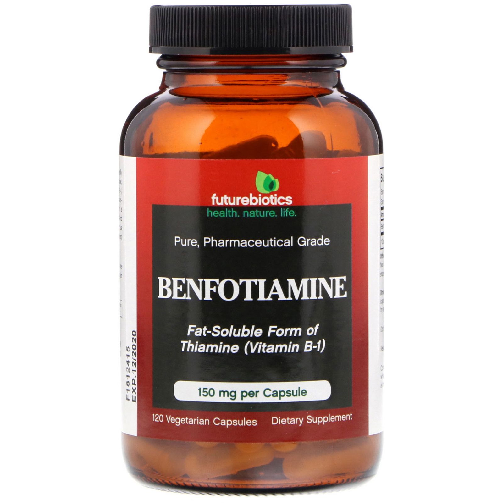 FutureBiotics Benfotiamine Fat-Soluble Form of Thiamine(Vitamin B-1) 120 Vegetarian Capsules
