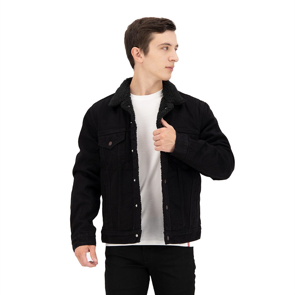 цена Куртка Levi´s Sherpa Trucker, черный