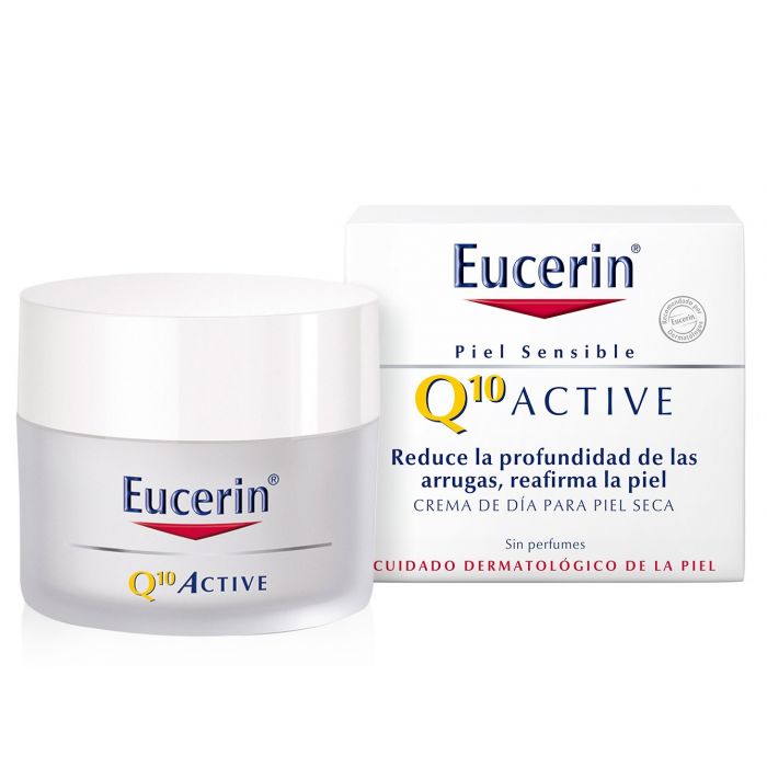 Дневной крем для лица Q10 Active Crema Día Eucerin, 50 ml крем белкосмекс hialuron active для век 15г 30 активное увлажнение против гусиных лапок