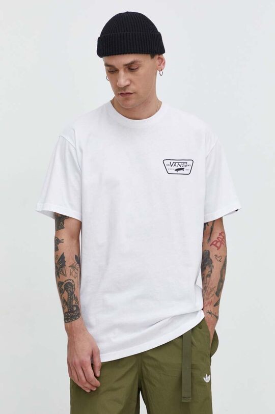 

Хлопковая футболка Vans, белый