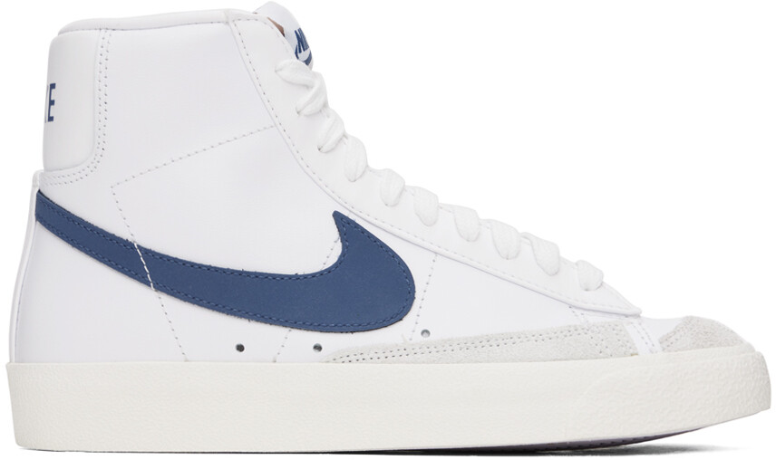 

Бело-синие кроссовки Nike Blazer Mid 77, Синий