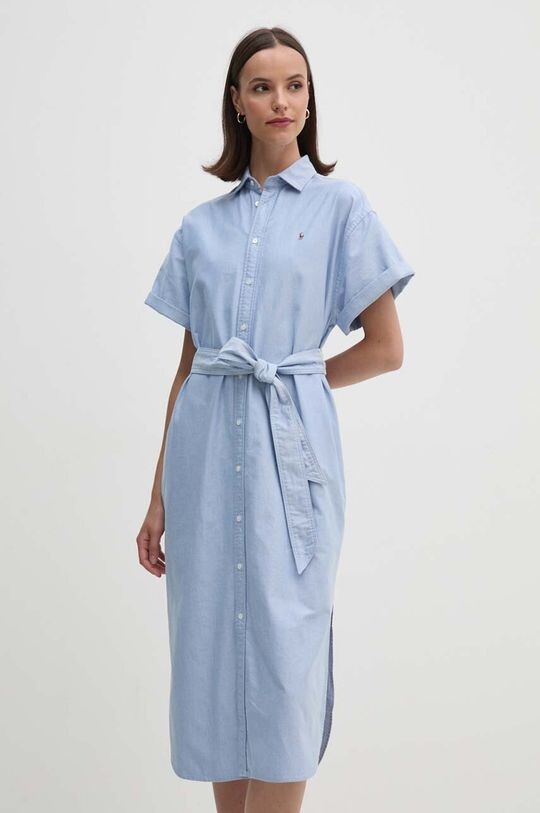 

Хлопковое платье Polo Ralph Lauren, синий