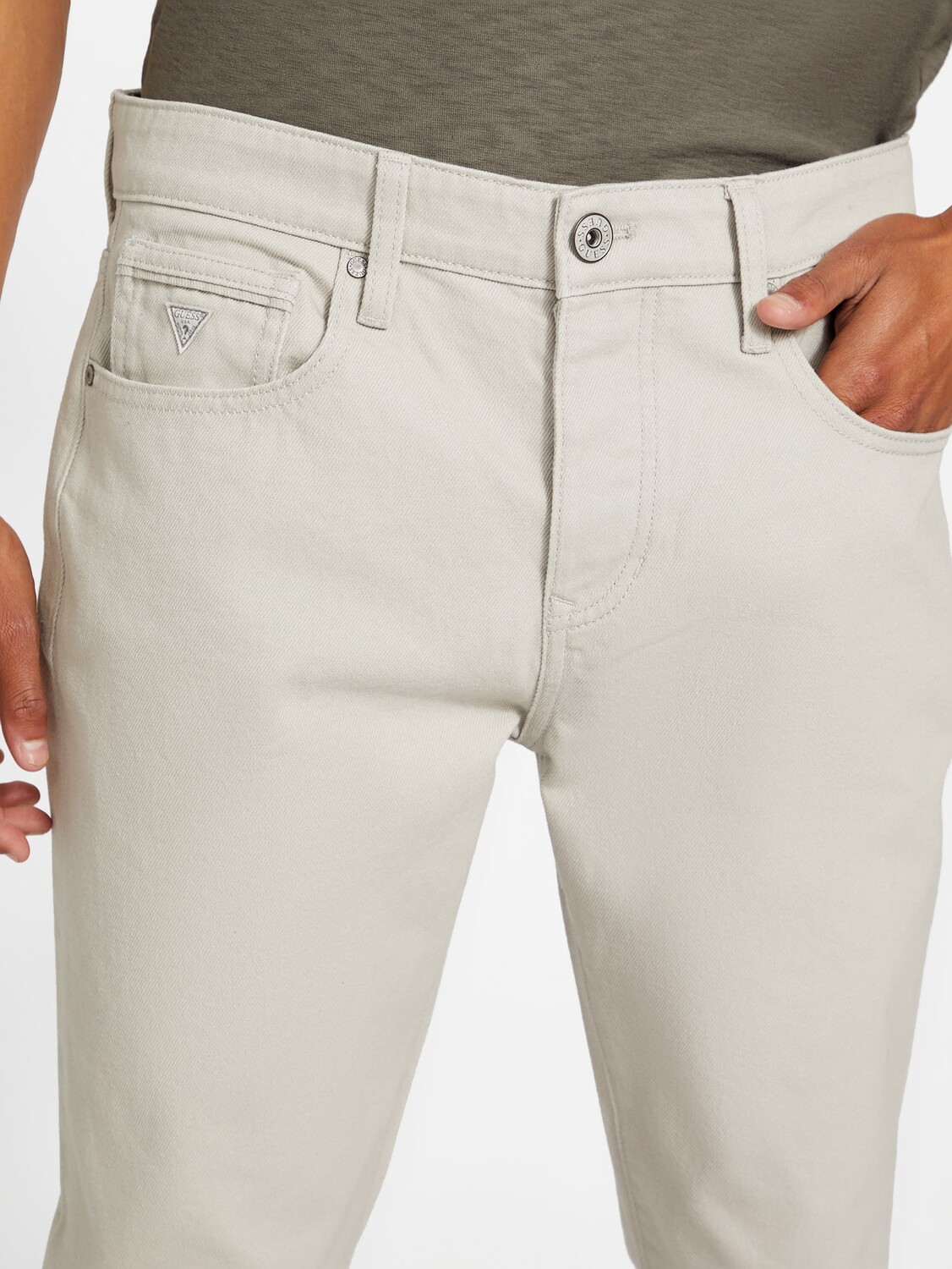 

Узкие зауженные джинсы Hendrie Guess Factory, цвет Cemento
