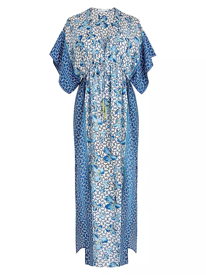 цена Кафтан макси с цветочным принтом Iris Vilebrequin, синий