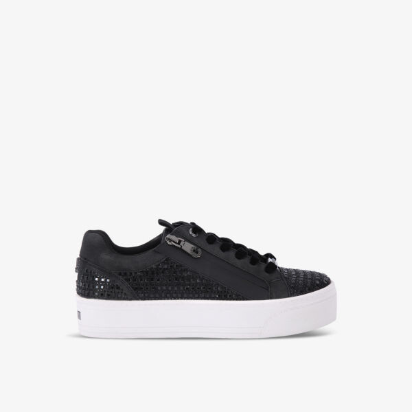 

Кроссовки Junior Zip из искусственной кожи с кристаллами Carvela, черный