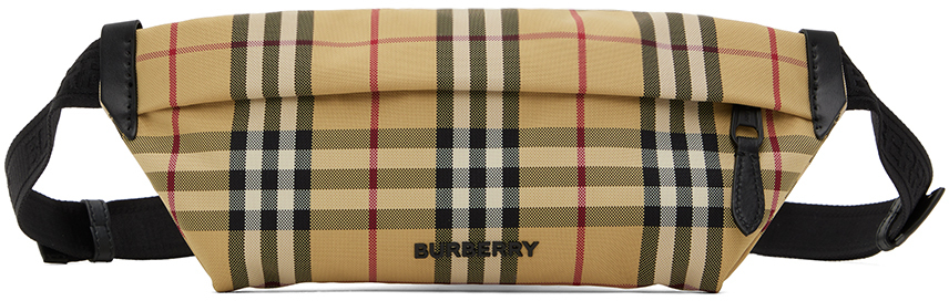 

Бежевая поясная сумка Stevie Burberry, цвет Archive beige