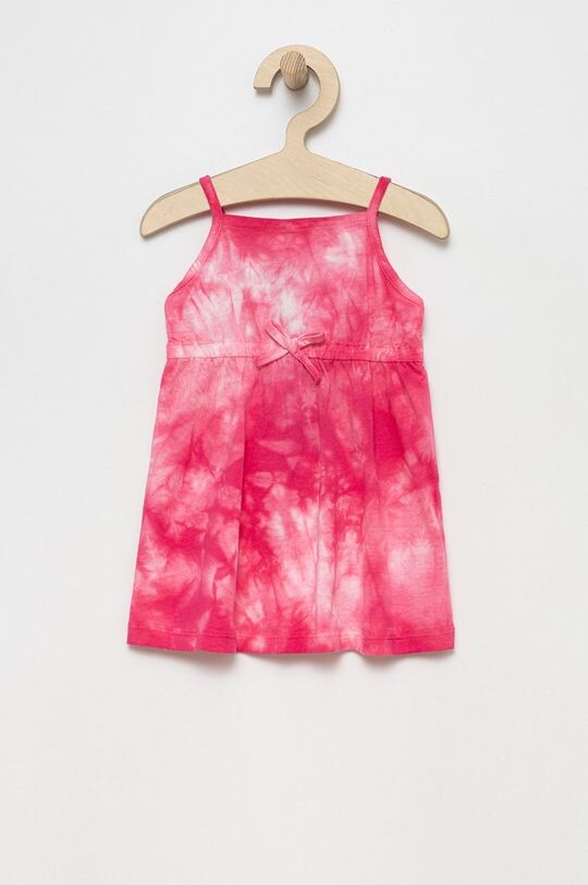 

Детское хлопковое платье United Colors of Benetton, розовый
