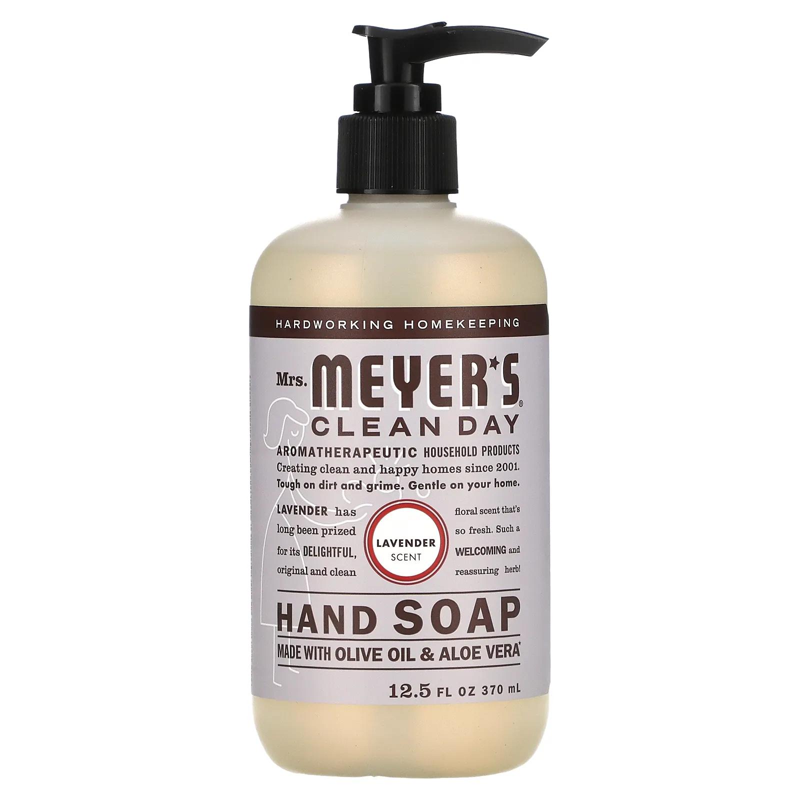 Mrs. Meyers Clean Day Hand Soap Lavender Scent 12.5 fl oz (370 ml) mrs meyers clean day ароматическая соевая свеча аромат лимонной вербены 204 г 7 2 унции