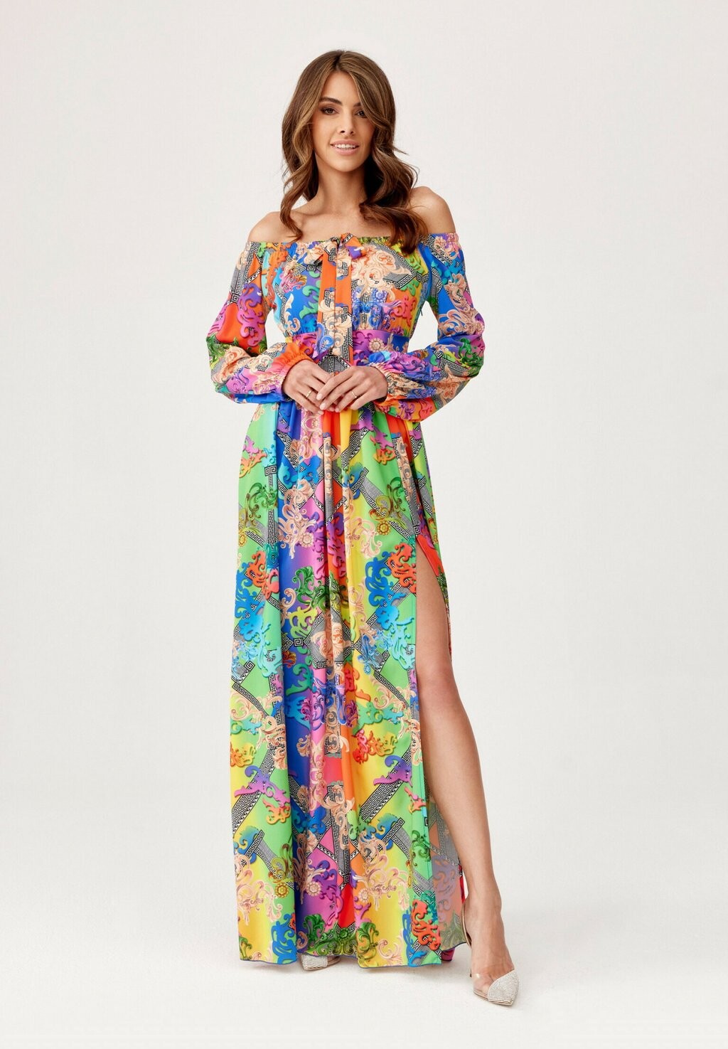 

Длинное платье Roco Fashion, мультиколор