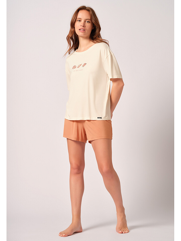 

Пижама Skiny, цвет Creme/ Orange