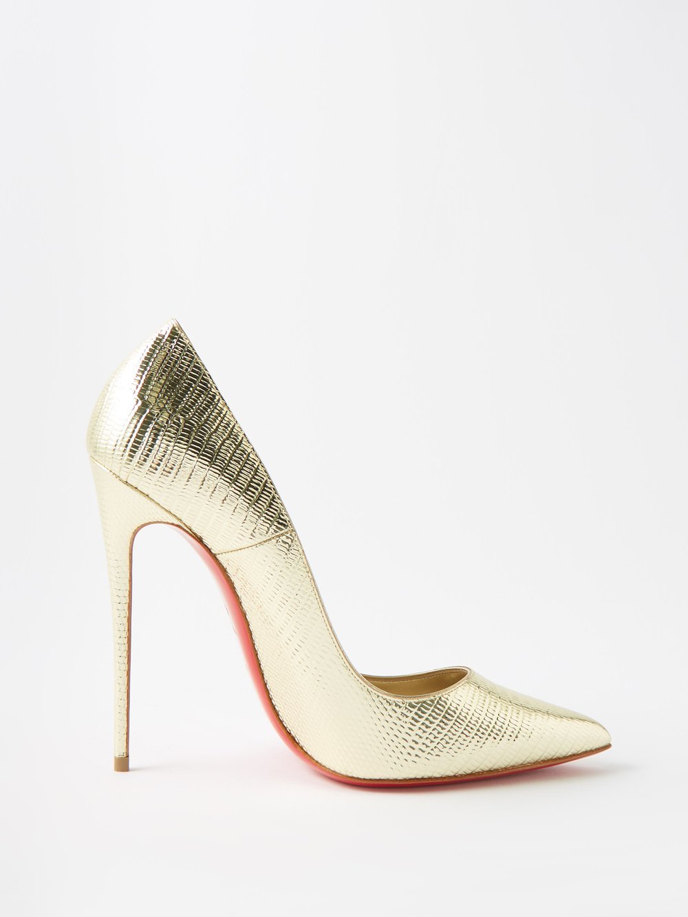 

Туфли so kate 120 из кожи с эффектом металлик Christian Louboutin, золото, Желтый