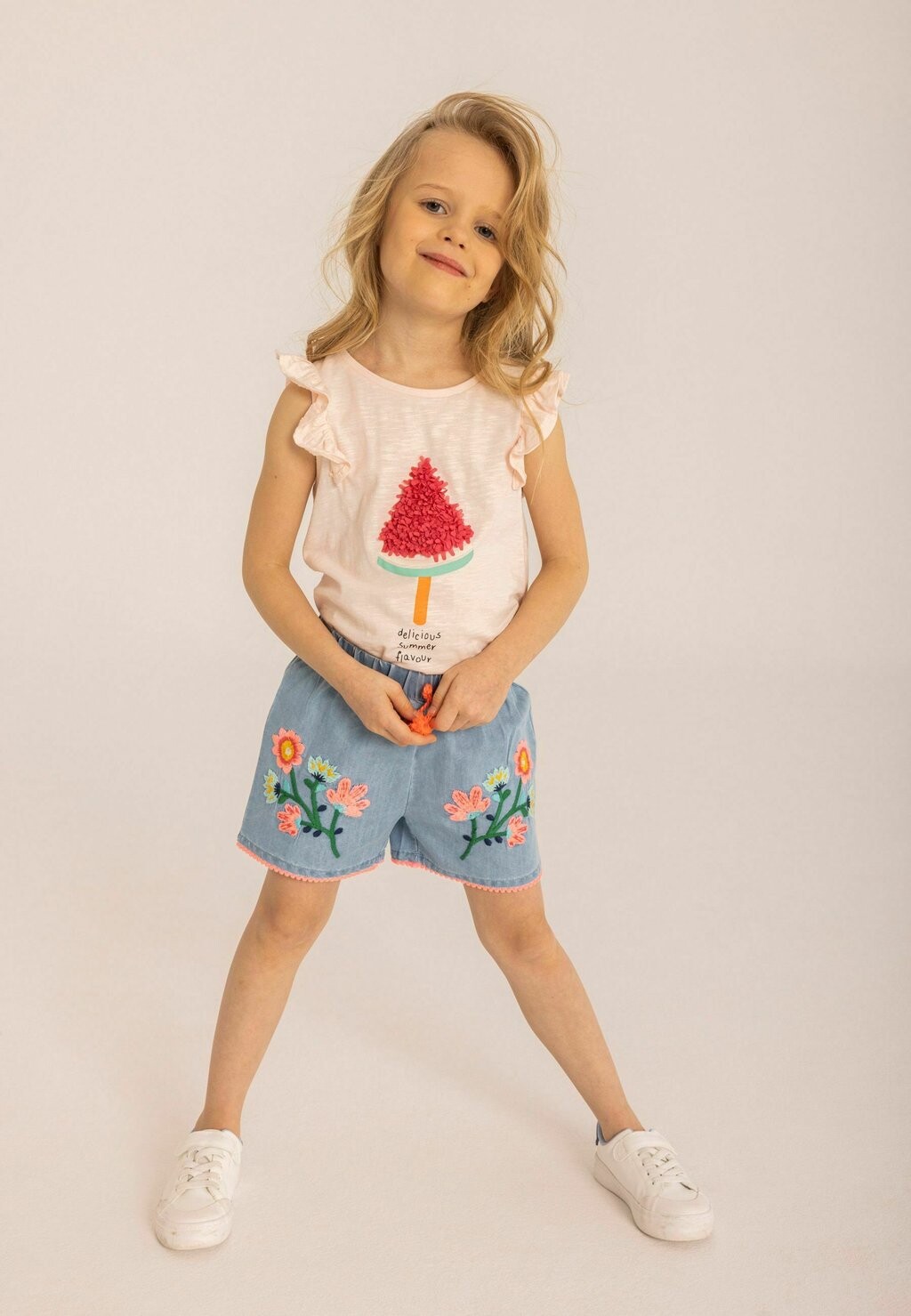 

Джинсовые шорты POM TRIM MINOTI, цвет blue