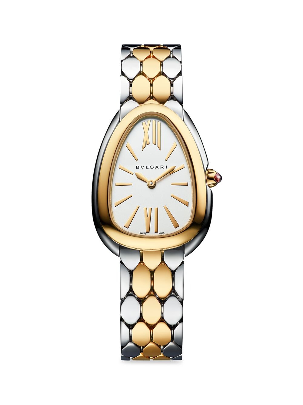 

Часы-браслет Serpenti Seduttori из нержавеющей стали и желтого золота 18 карат BVLGARI