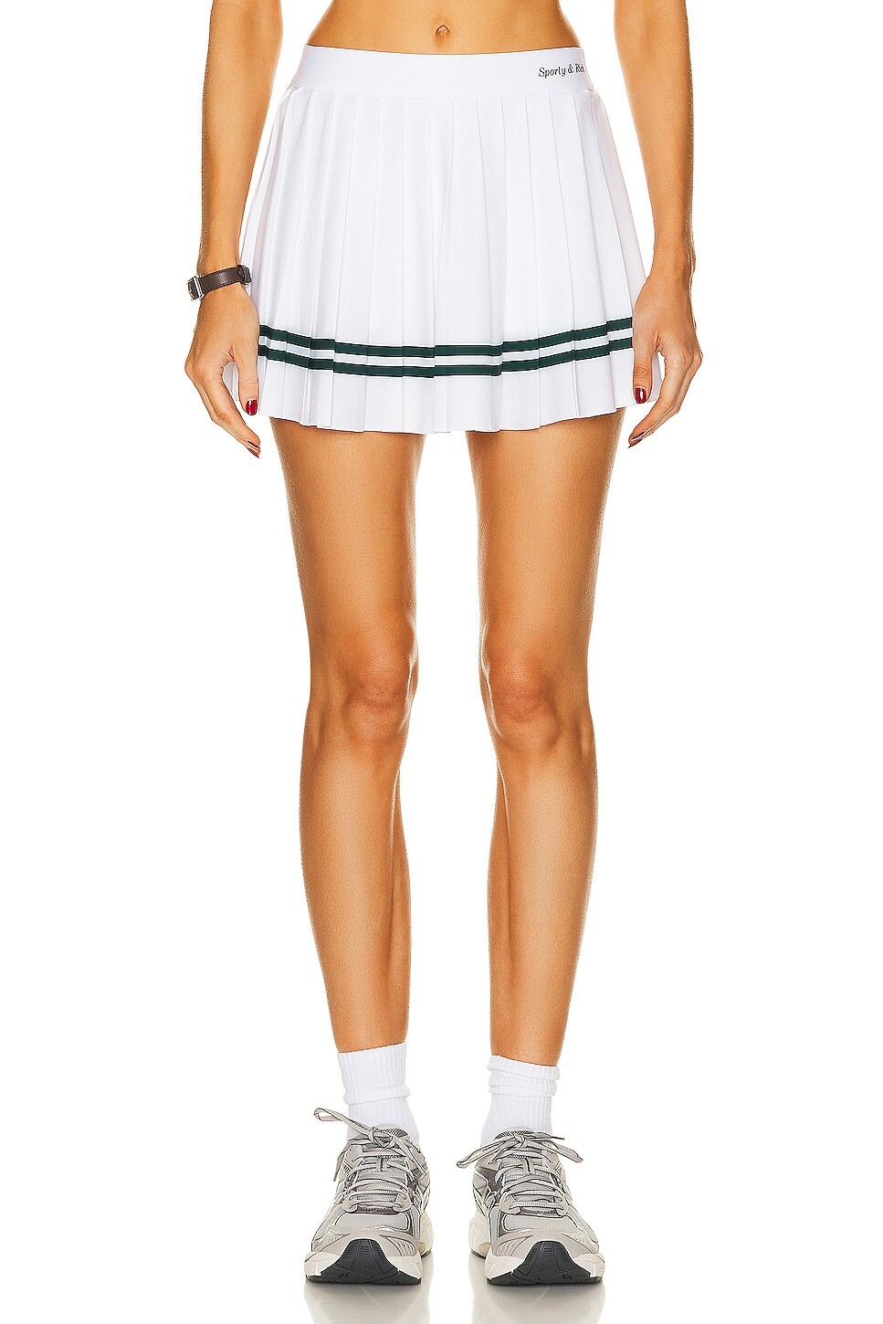 

Юбка Sporty & Rich Classic Logo Pleated, белый