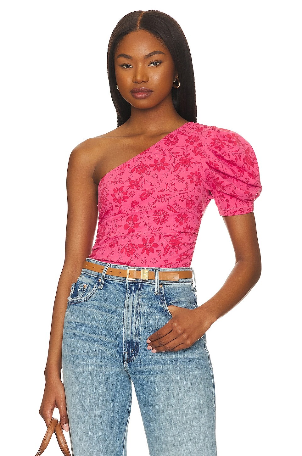 

Боди Free People Somethin Bout You, цвет Hot Pink Combo