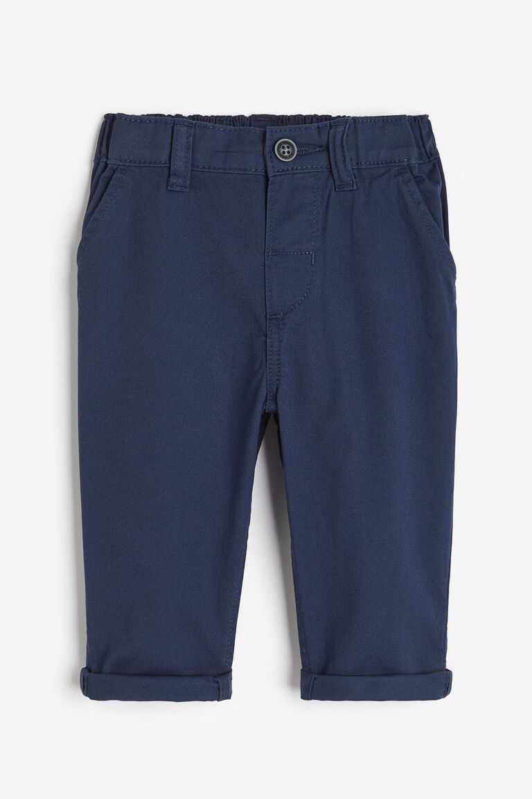 Хлопковые брюки чинос H&M, синий