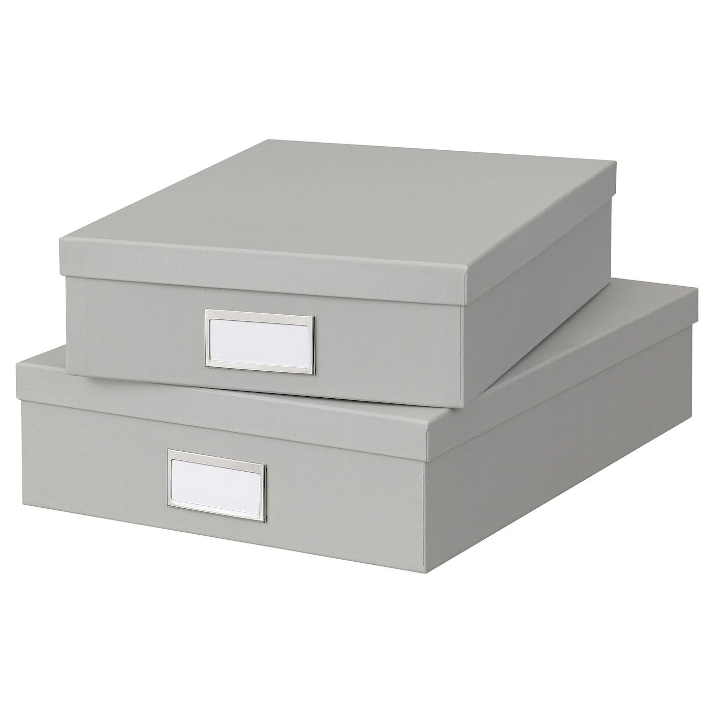 

Коробка с крышкой, 2 шт., светло-серая, HOVKRATS IKEA