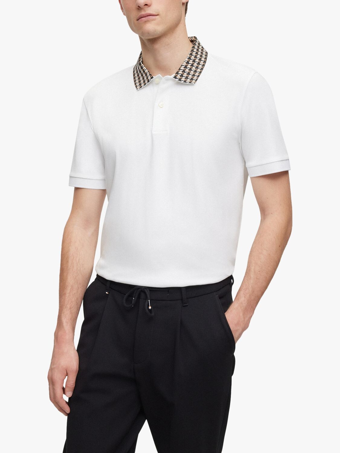 

Рубашка поло Parlay 180 HUGO BOSS, белый черный