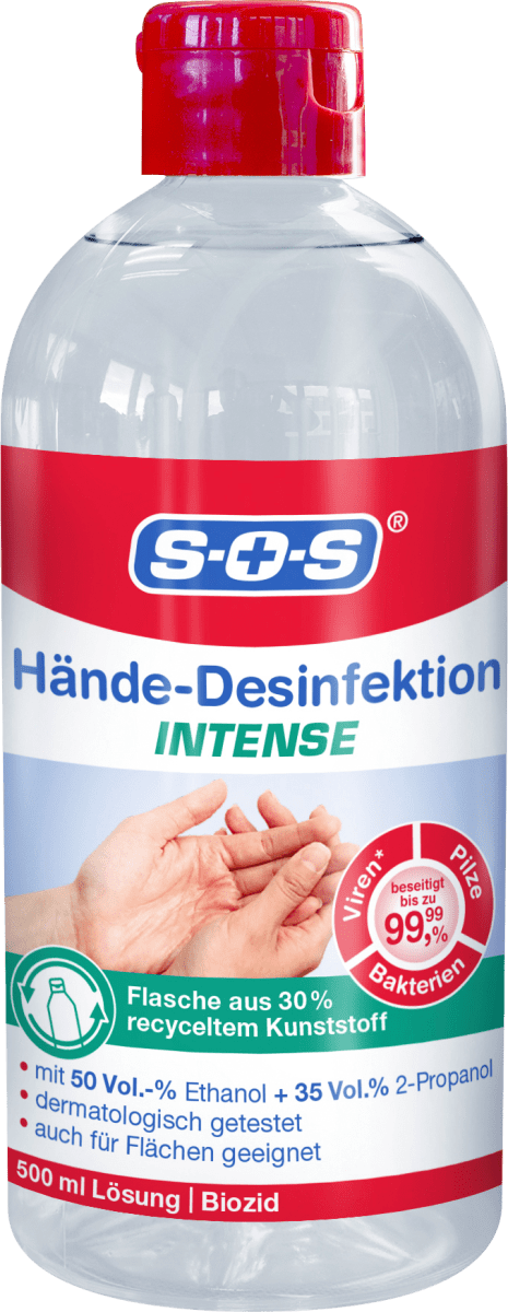 Дезинфицирующее средство для рук интенсивный 500мл SOS