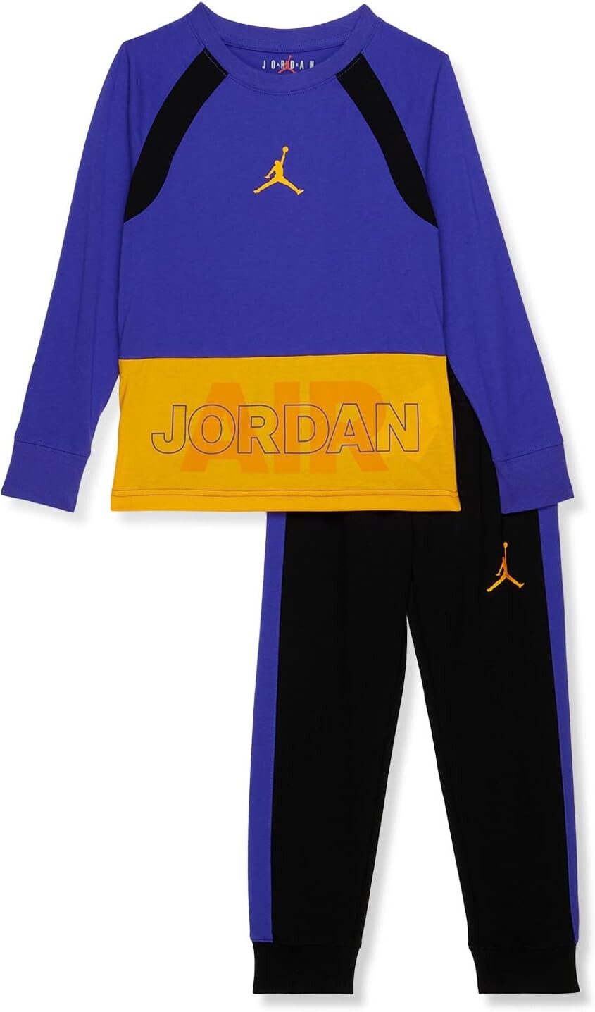 

Детский набор Jordan Baseline Long Sleeve Tee Set, черный