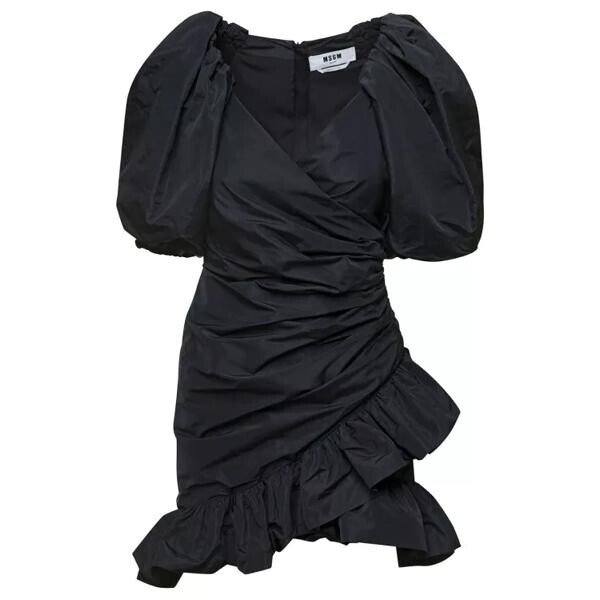 

Платье mini dress with puff sleeves and all-over ga Msgm, черный